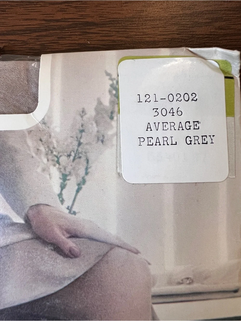 NWT Vintage JC Penney Sheer Caress Pantyhose- Pearl Grey - Size Average